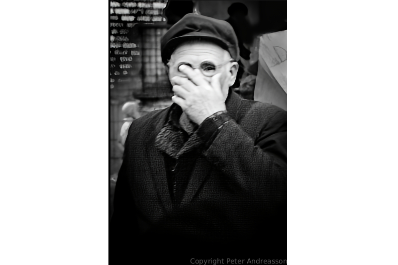 Man in a retirement home in the countryside of southeastern Belarus.
